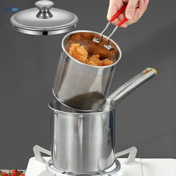 Deep Fry Pan Pot 1200ml - Image 2